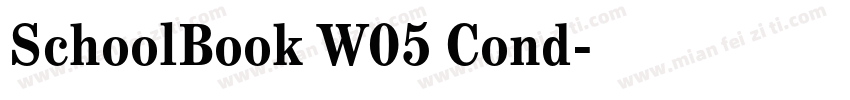 SchoolBook W05 Cond字体转换